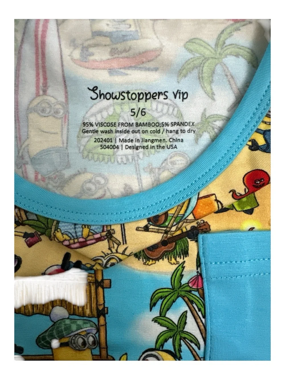 BAMBOO Minions Sz 4/5 Tank & Shorts Set Showstoppers- Like Little Sleepies